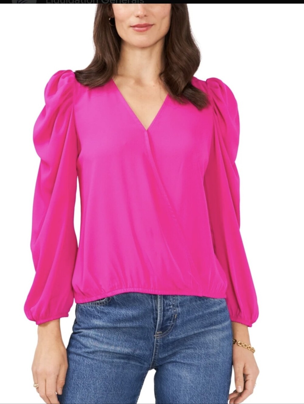NWOT- Sam & Jess Crossover Satin Effect Blouse